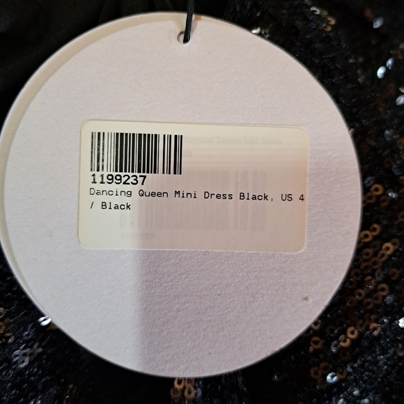 Princess Polly Black All Over Sequin Dancing Queen Mini Dress Size 4 - Picture 9 of 13